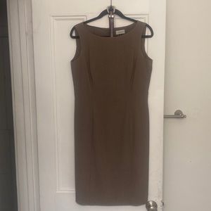 Tahari Gray/Brown Dress, US 8